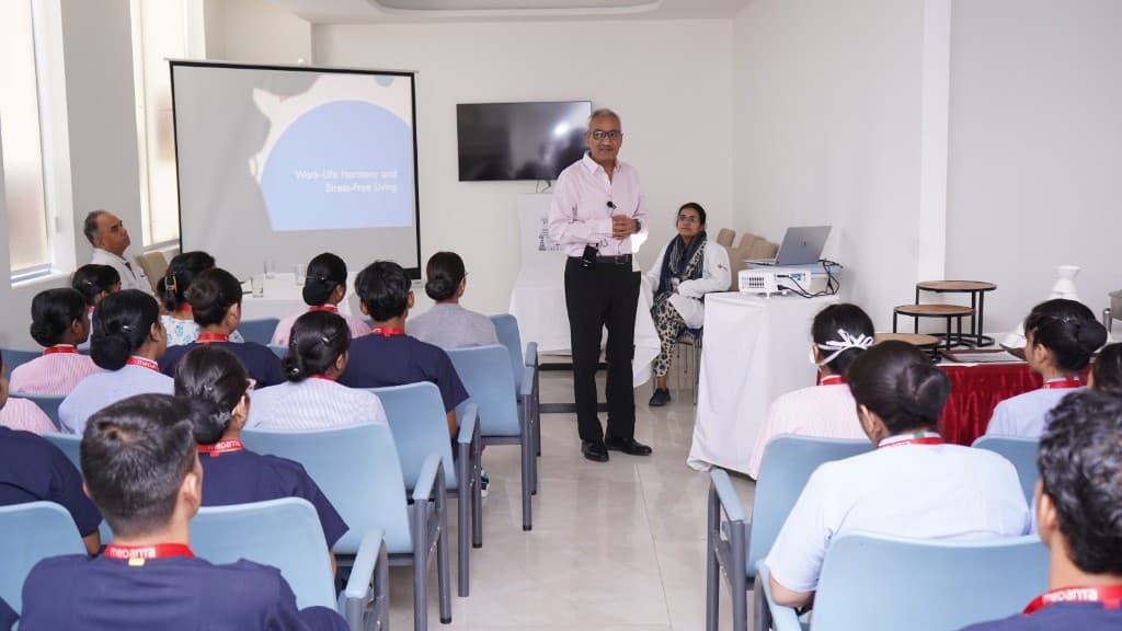 Workshop on work-life harmony and stress-free living at Medanta Hospital